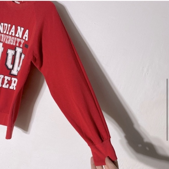 Vintage Ebert Sportswear Red Indiana University Hoosiers Crew Neck Sweatshirt L - Picture 6 of 15